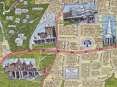 detail of Chestnut Hill map
